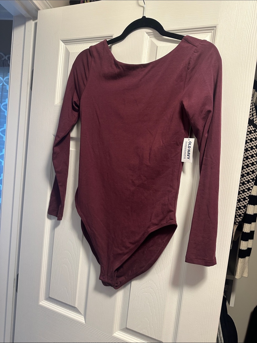Old Navy Women's Long Sleeve Bodysuit - Wine